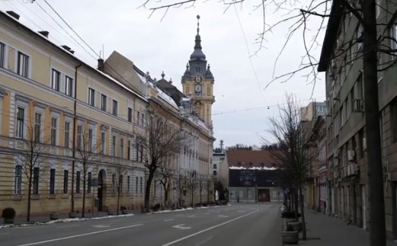 Străzile Clujului, pustii în prima zi de aplicare a restricțiilor de circulație