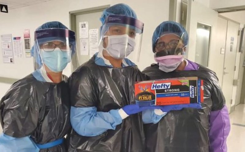 Lipsa echipamentelor medicale din spitale ucide personalul medical. Sacii de gunoi nu protejează împotriva COVID-19