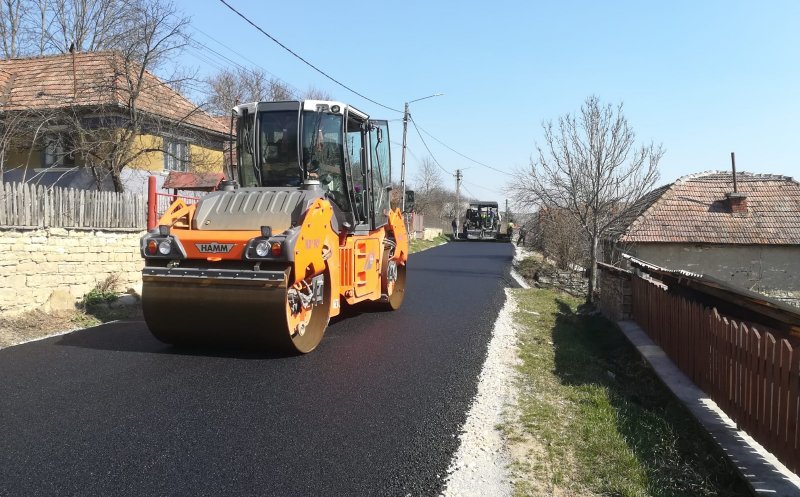 Lucrări de asfaltare pe drumul județean 109S (DJ 109A) Deușu – Sânmărtin – Giula