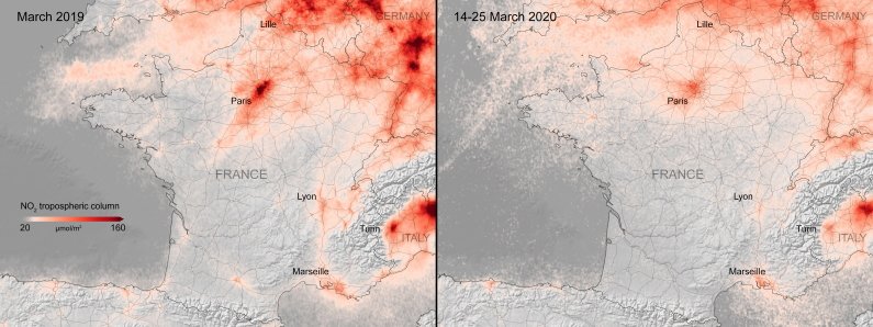 Pandemia de COVID-19 reduce poluarea şi în Europa