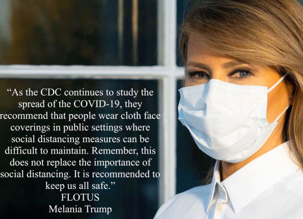 Donald şi Melania Trump se contrazic în privinţa purtării măştii de protecţie