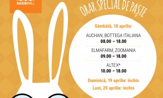 Program special de Paşte al magazinelor deschise din Iulius Mall din Cluj. Totul pentru sărbători, într-un singur loc