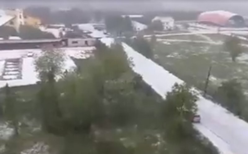 Iarna s-a întors la Cluj. S-a așternut zăpada la Câmpia Turzii