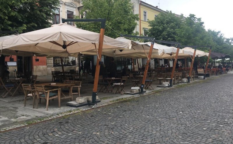 Terase mai mari în centrul Clujului, în contextul pandemiei