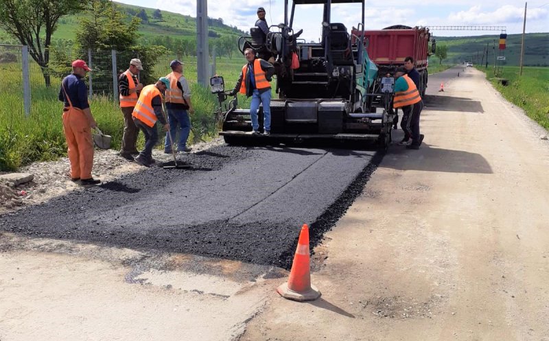 Asfaltări pe drumul judeţean 161C Iclod – Aluniş – Corneni