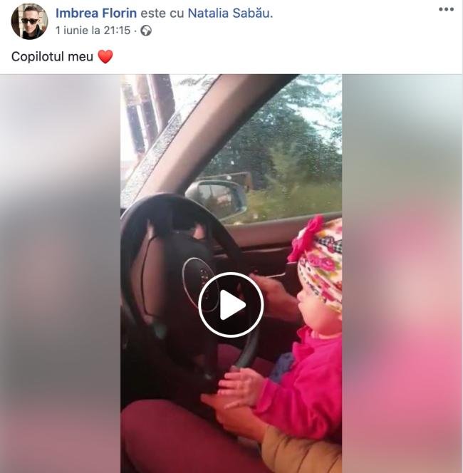 L-au găsit și l-au amendat. Cine este clujeanul filmat cu fetiţa la volan