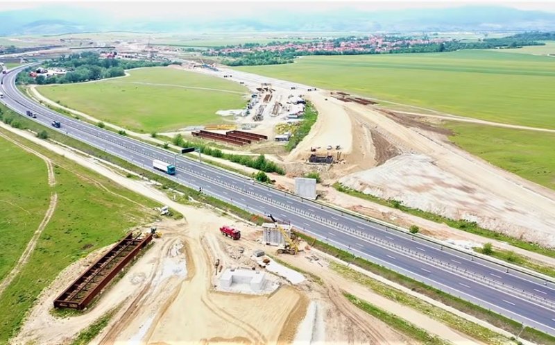 Punctele critice de pe Autostrada Sebeș-Turda din dronă