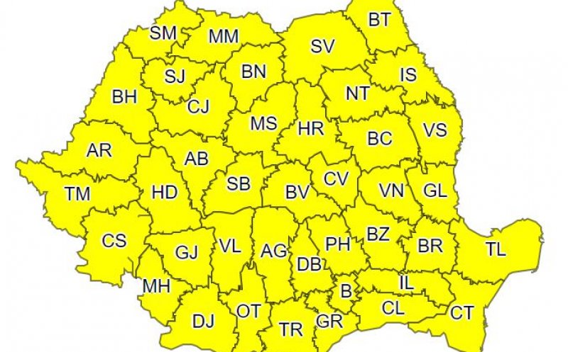 Alertă nouă de la ANM. Trei zile cu furtuni în toată țara