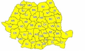 Cod Galben de ploi până luni în toată țara