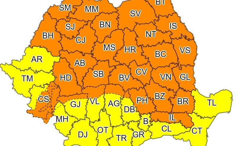 Vreme de stat în casă în Cluj: vijelii, grindină, ploi torențiale