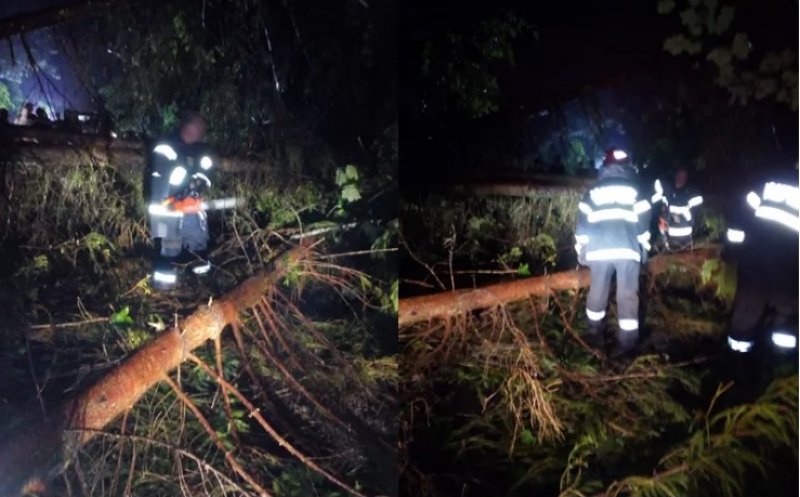 Drumul spre Mărișel, blocat de vijelie. 50 de mașini puse în așteptare
