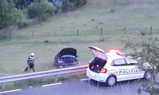 Accident Cluj: O mașină a făcut tumbe pe varianta Grigorescu - Florești