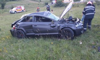 Accident Cluj: O mașină a făcut tumbe pe varianta Grigorescu - Florești