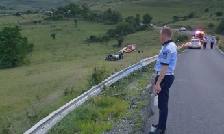 Accident Cluj: O mașină a făcut tumbe pe varianta Grigorescu - Florești