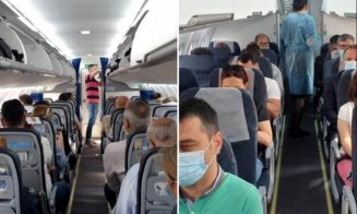 Oamenii au început să zboare pe destinațiile interne. Imagini din avionul Timișoara – Cluj – București