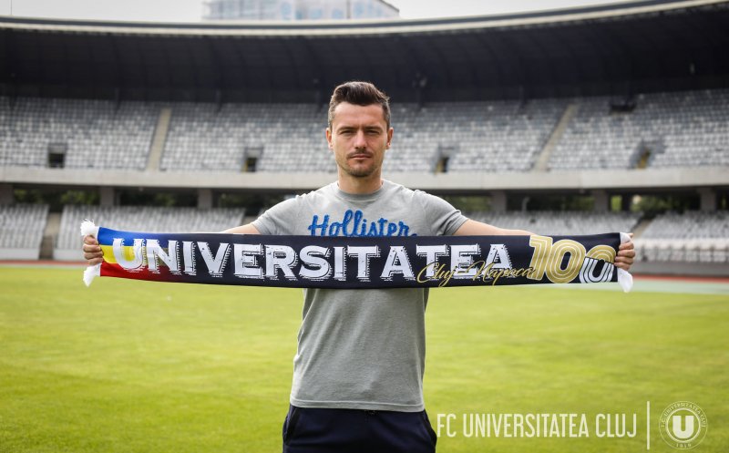 Un fotbalist crescut în academia clubului este al doilea transfer al zilei pentru Universitatea Cluj