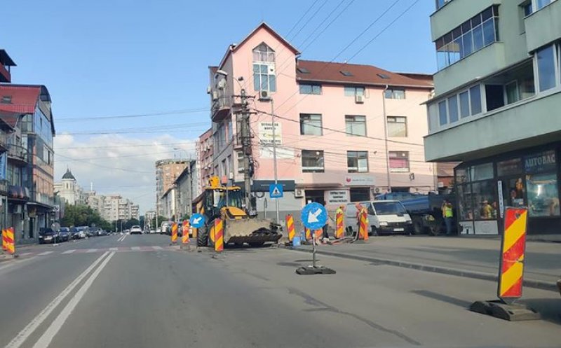Semafor la o intersecţie din Mărăşti, unde au loc frecvent accidente