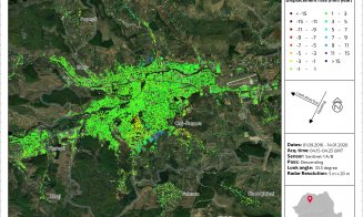 Se deplasează terenul în zonele cu construcţii haotice din Cluj. Hartă din satelit