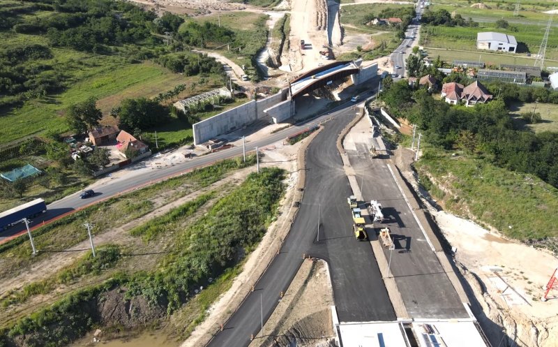 Un lot al Autostrăzii Sebeș - Turda este aproape gata. Cum arată văzut de sus