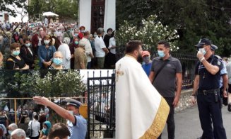 Adio distanţare de Sfântul Ilie. Sute de oameni s-au înghesuit pentru 500 de pachete la o slujbă ortodoxă