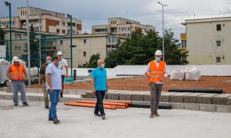 Primul parking subteran, cu terasă verde, spațiu de joacă și teren de sport va fi gata luna viitoare