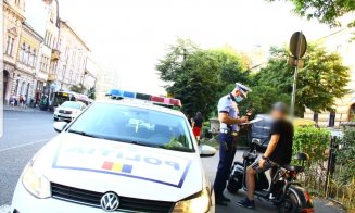 Razie de seară pe străzile din Cluj. În vizor, bicicliștii și trotinetiștii/ Câte amenzi s-au dat