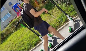 Trotinetele electrice de pe trotuarele din Cluj, pericol pentru nevăzători