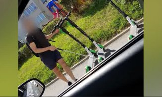Trotinetele electrice de pe trotuarele din Cluj, pericol pentru nevăzători