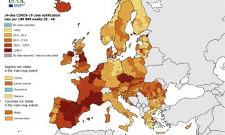 Peste jumătate din statele UE, inclusiv România, sunt în zona roşie de risc epidemiologic