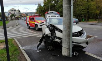 Accident pe Strada Oașului. O persoană a ajuns la spital