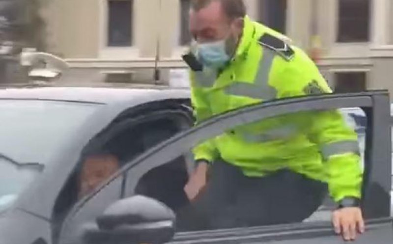 Ce a pățit șoferul din Cluj care a plecat cu polițistul agățat de portieră
