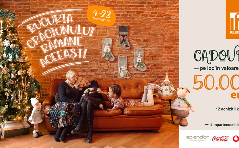 Bucuria Crăciunului rămâne aceeași! Iulius Mall Cluj ți-a pregătit mii de cadouri în valoare de 50.000 de euro