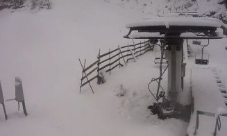 Clujeni, pregătiți-vă schiurile! La munte ninge și s-a depus zăpadă