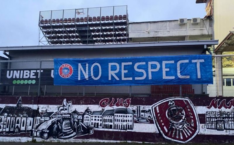 Protest al fanilor CFR-ului înaintea jocului cu FCSB. Mesajul suporterilor pentru UEFA