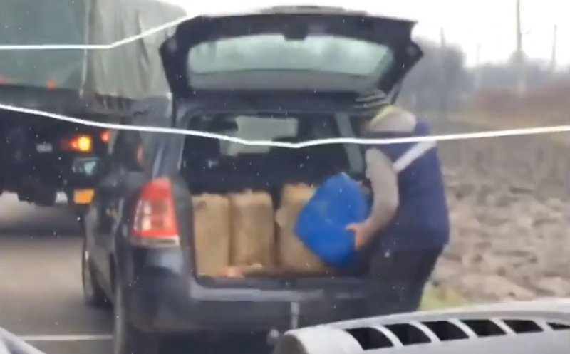 Cum se fură motorină din camioanele Armatei la Cluj?