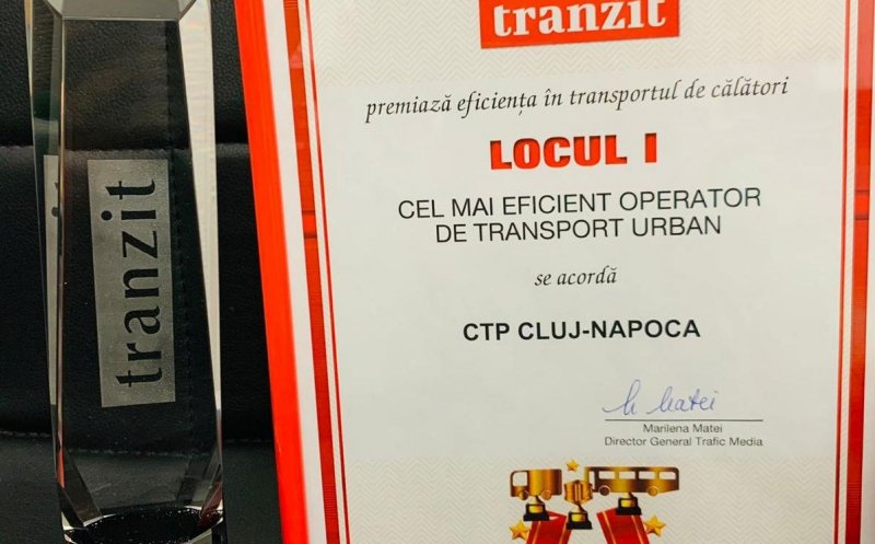 CTP Cluj Napoca desemnată din nou drept „Cea mai performantă companie de transport public de persoane din România”