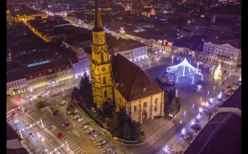 Cum arată Clujul de sus în decembrie. Imagini superbe