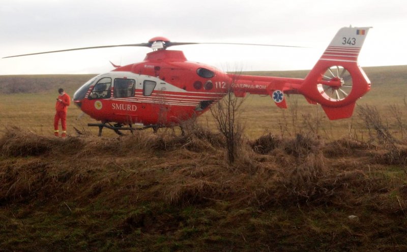 Accident grav la ieșirea din Huedin. Victimele, preluate de elicopterul SMURD