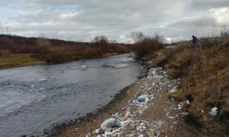 Malurile Someşului, pline de gunoaie la început de an