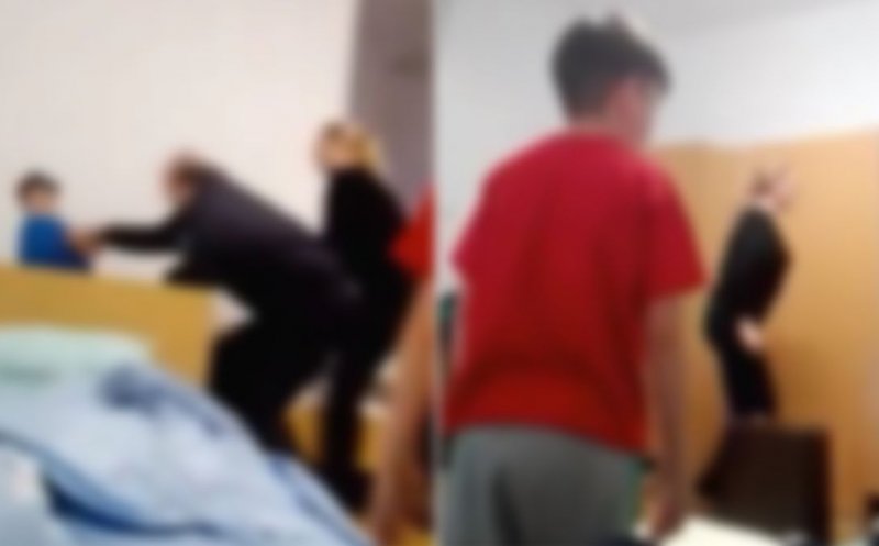 Imagini cutremurătoare la un centru de plasament. Un copil a fost agresat de paznic, pentru că a sărit pe o saltea
