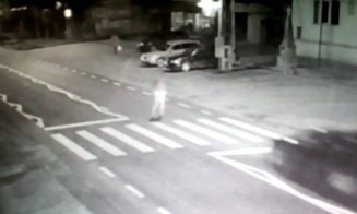 VIDEO cu momentul accidentului  in care un pieton este lovit pe trecere în Baciu