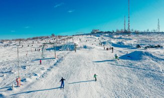 Clujenii au invadat pârtia de pe Feleac. Imagini din dronă