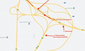 Mersul pe contrasens pe autostradă, o “modă” la Cluj. “Cerem revizuirea semnalizării!”
