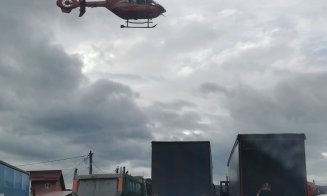 Accident grav la intrarea în Gilău. A fost solicitat un elicopter SMURD/ Trafic blocat