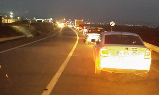 Accident cu trei mașini făcute praf la ieșirea din Cluj