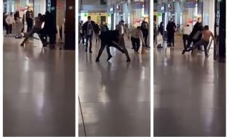 Bătaie în mall. Protagoniştii şi-au împărţit pumni şi picioare chiar sub ochii trecătorilor