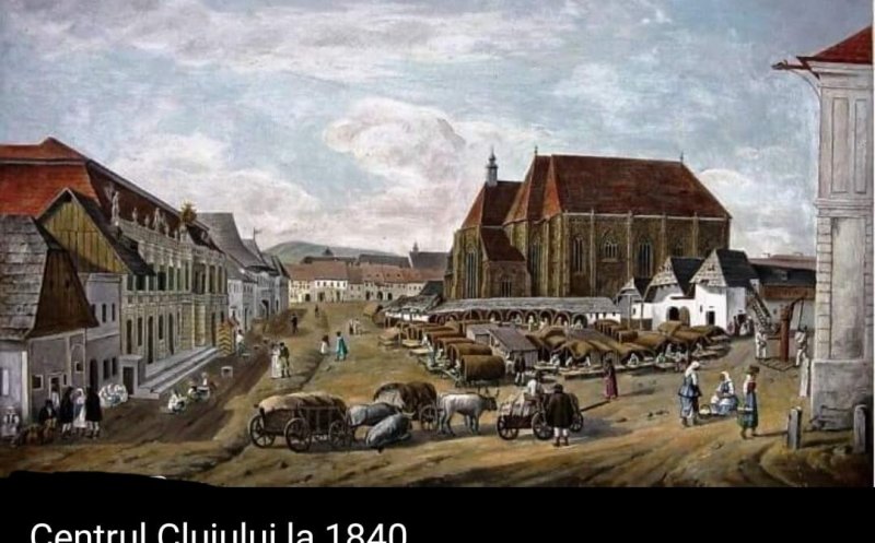 Centrul Clujului, în 1840