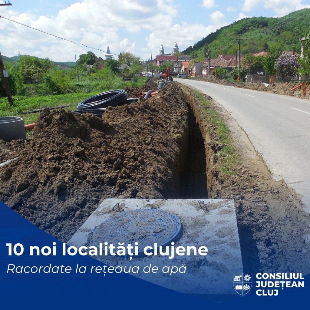Veste importantă pentru clujeni! 10 noi localități vor avea rețele publice de apă