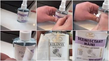 Afaceri “necurate” în pandemie! Flacoane cu apă de colonie,  vândute pe post de dezinfectant