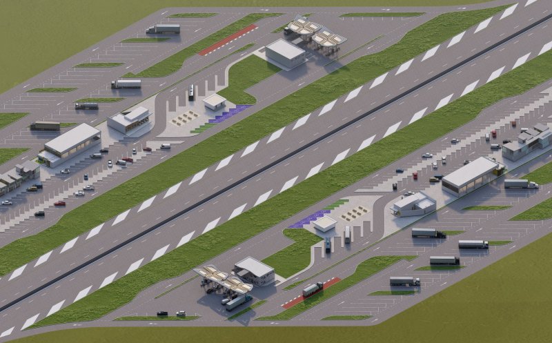 Autostrada Transilvania va avea benzinării „în oglindă”. VEZI cum vor arăta